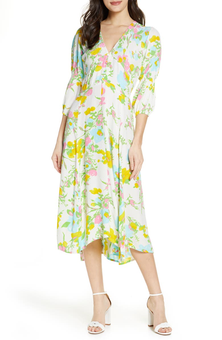 Faithfull the Brand Maud Floral Midi Dress, Main, color, 