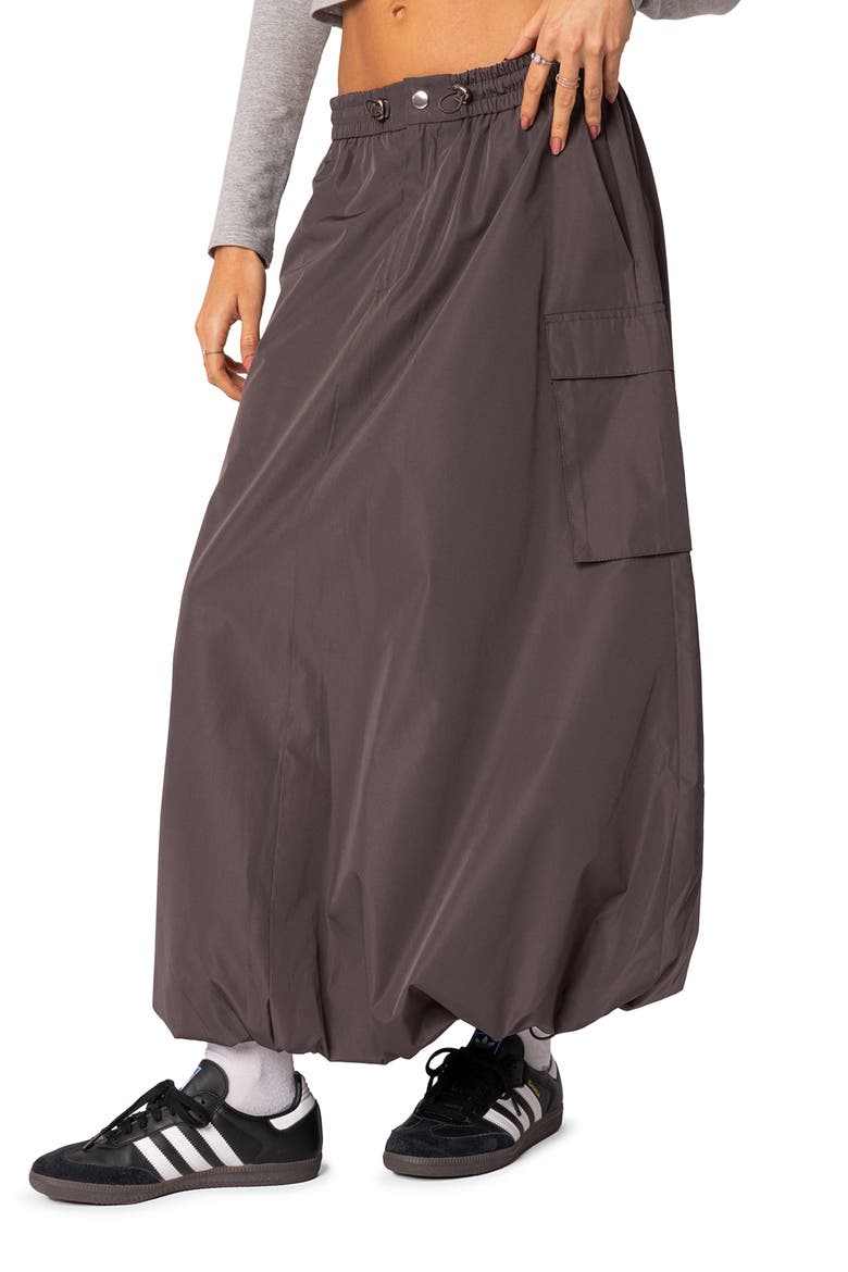 Bubble Cargo Maxi Skirt, Alternate, color, GRAY