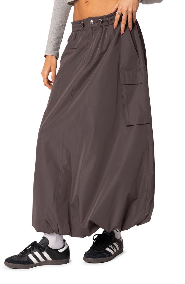 EDIKTED Bubble Cargo Maxi Skirt, Alternate, color,