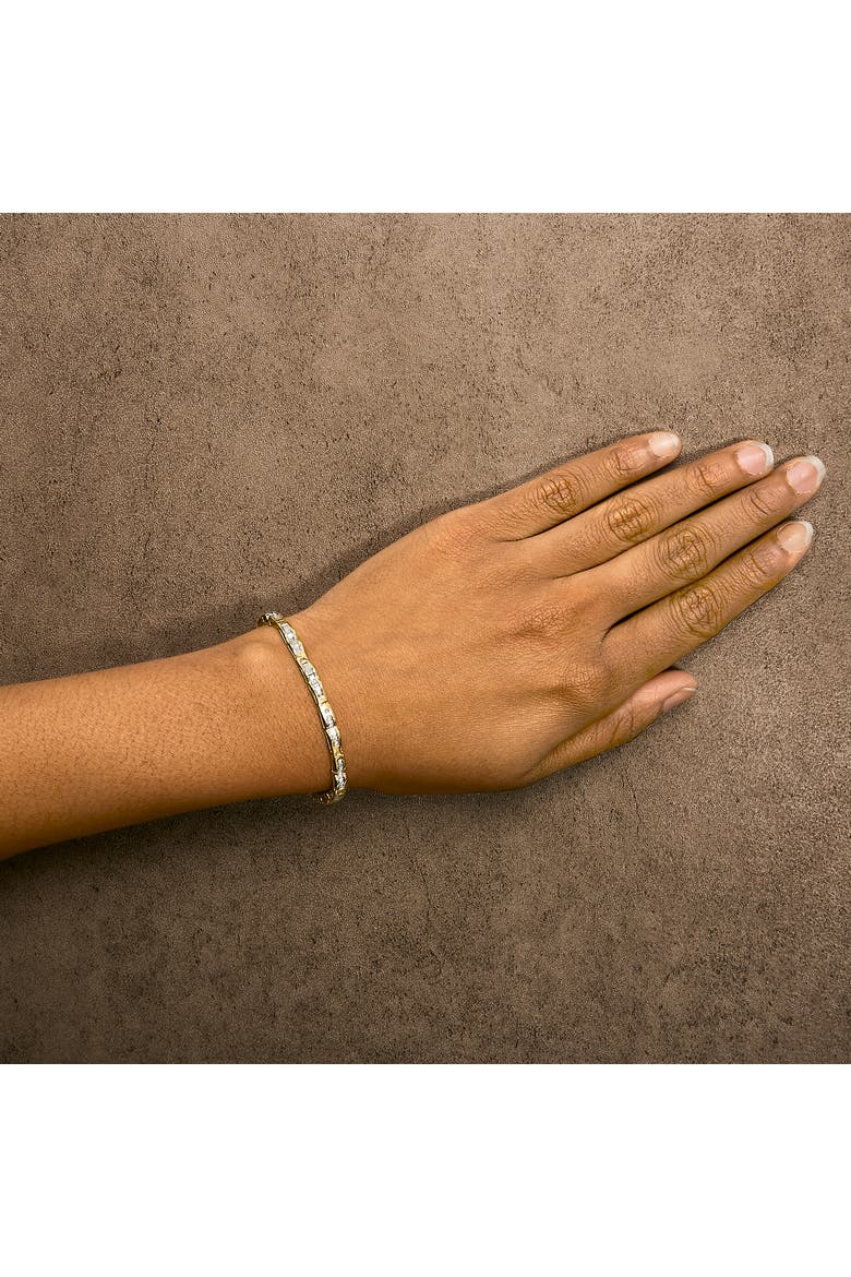 10K Yellow Gold 2.00 Cttw Baguette Diamond Channel Set Link Bracelet, Alternate, color, Yellow Gold