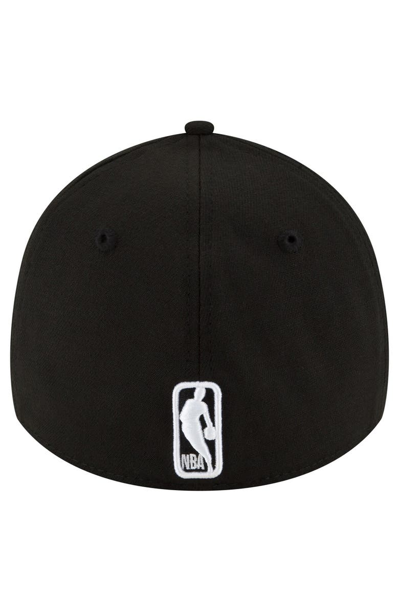 New Era Men's New Era Black Utah Jazz Logo 39THIRTY Flex Hat, Alternate, color, Black