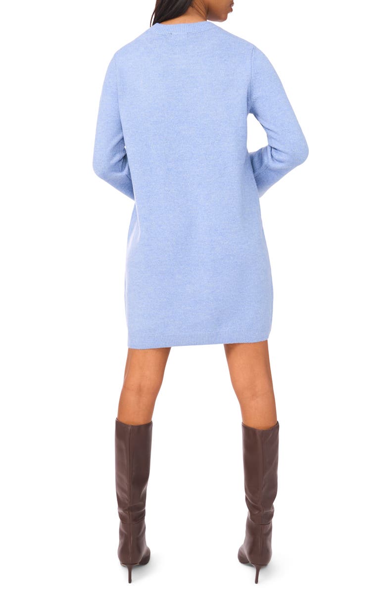 Halogen<sup>®</sup> Crewneck Long Sleeve Dress, Alternate, color, Dusty Blue Heather