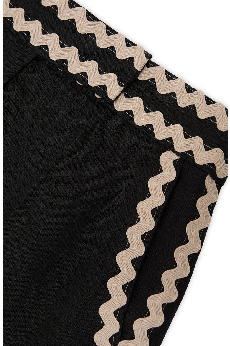 Ashby Rickrack Shorts, Alternate, color, BLACK