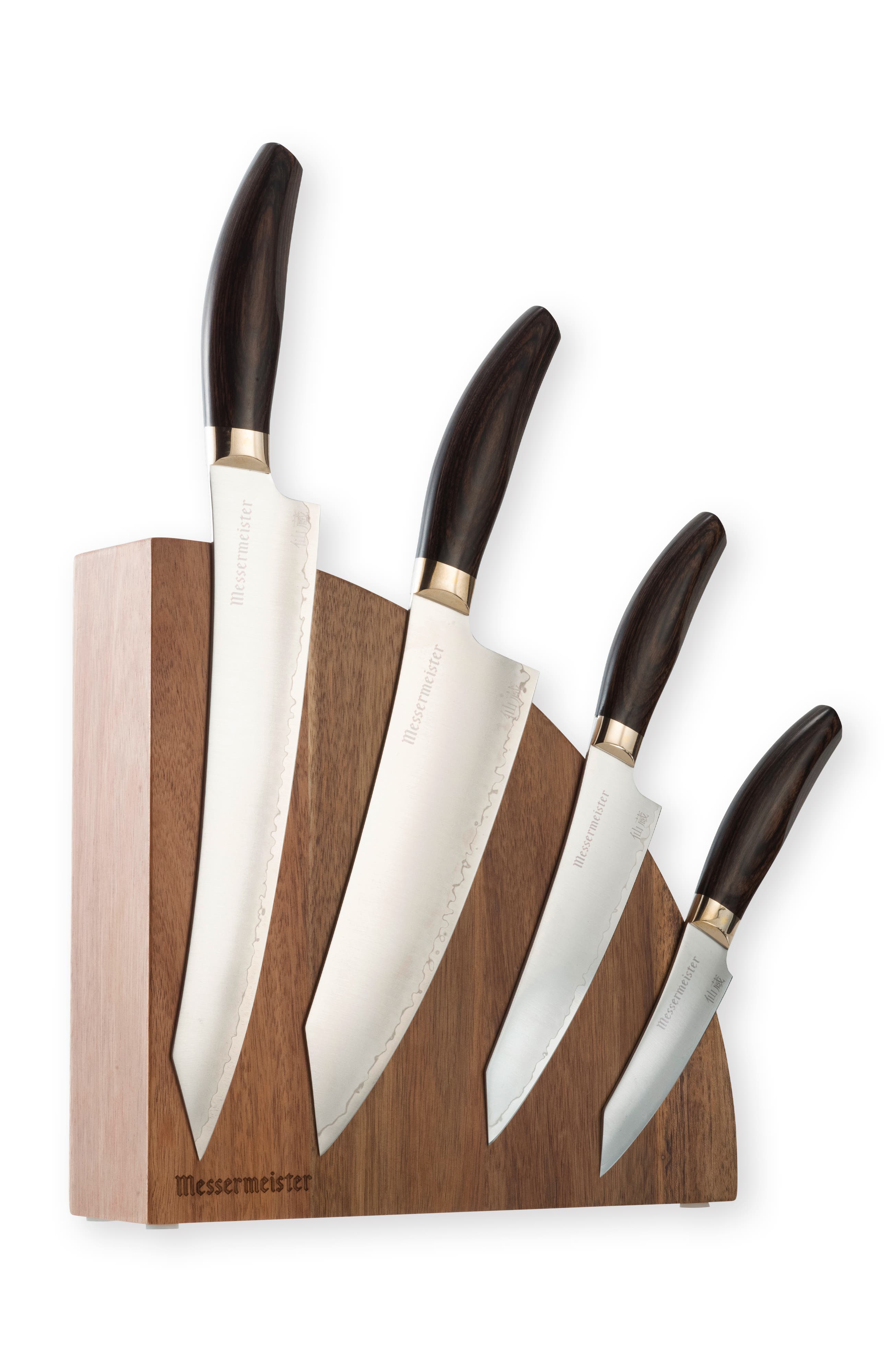 Messermeister Kawashima 5 Piece Magnetic Knife Block Set 