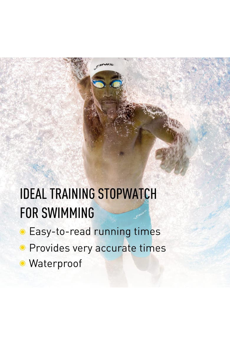 Waterproof Stopwatch for Swim Training 100 Split Memory Stroke Rate Mode Easy Read Display, Alternate, color, Black