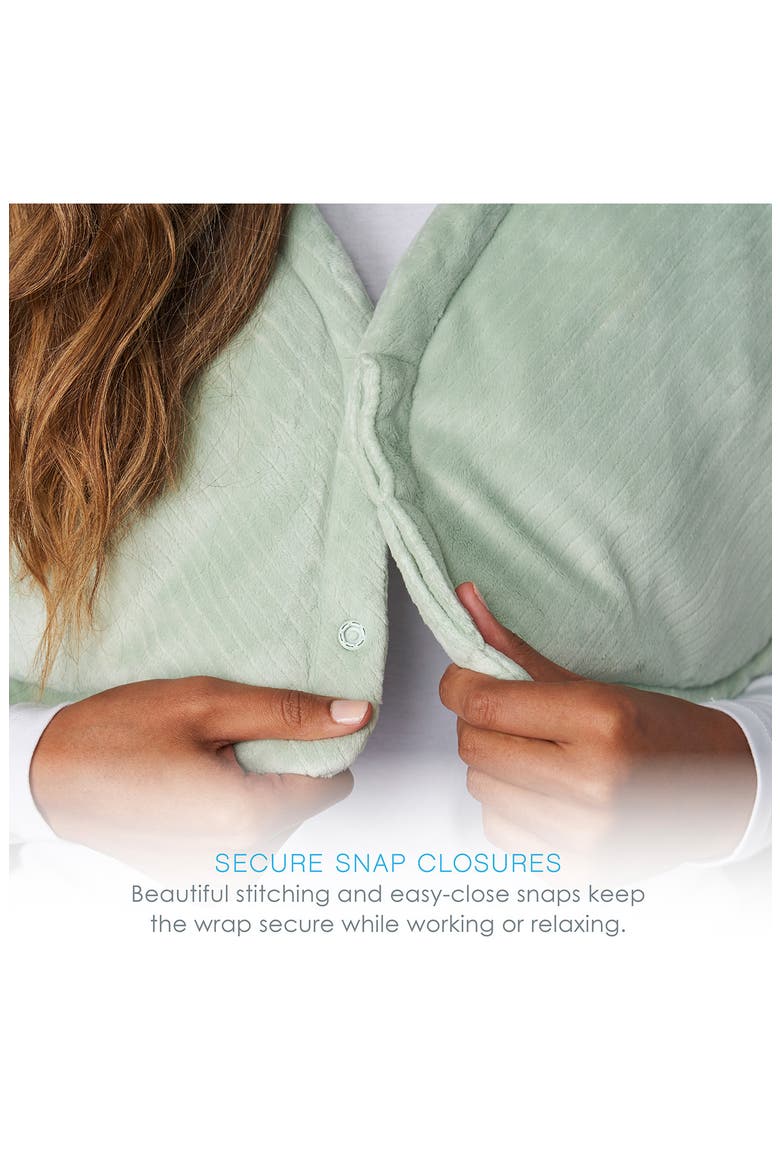 Weighted Warmth Neck & Shoulders Heating Wrap, Alternate, color, JADE