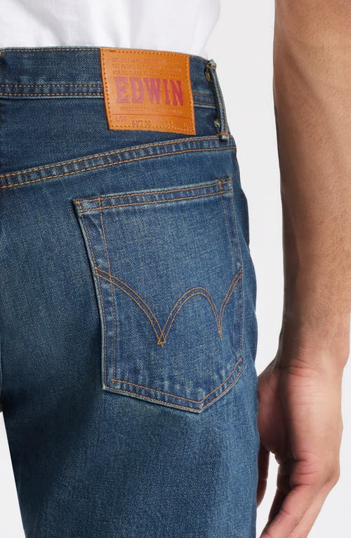 Edwin Regular Tapered Jeans Kaihara Pure Indigo Stretch Denim Blue Mid Dark Used In 180 Days