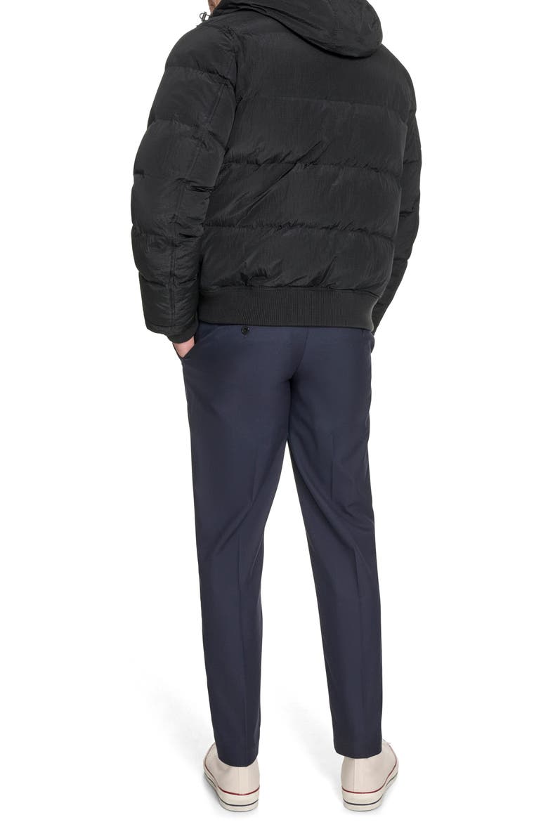 Hooded Snorkel Puffer Jacket, Alternate, color, BLACK
