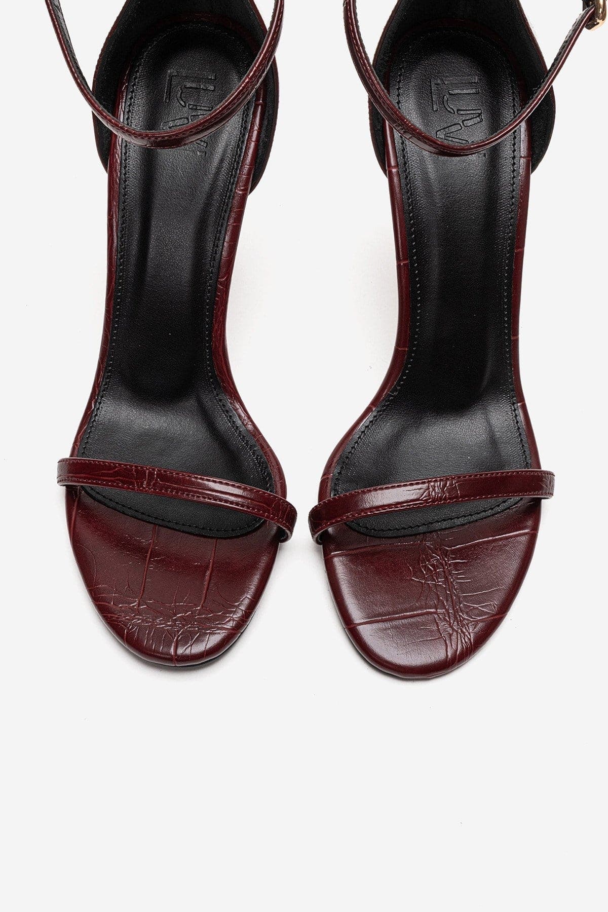 Yelena Ankle Strap Stiletto Pump, Alternate, color, Burgundy Print