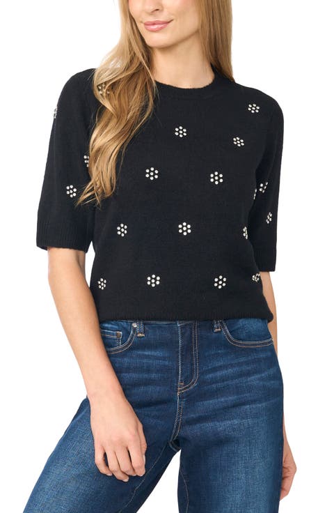 Jewel Elbow Sleeve Sweater