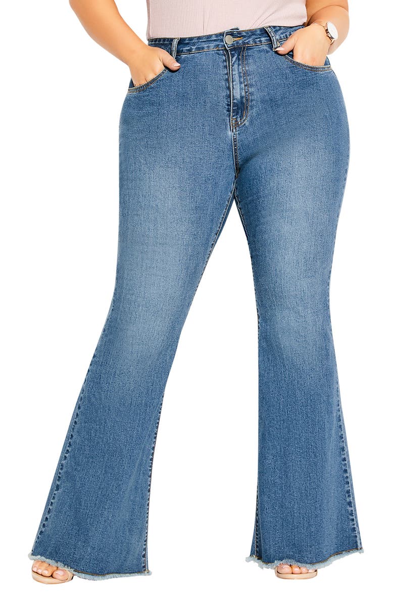Classic Flare Leg Jeans, Main, color, LIGHT WASH