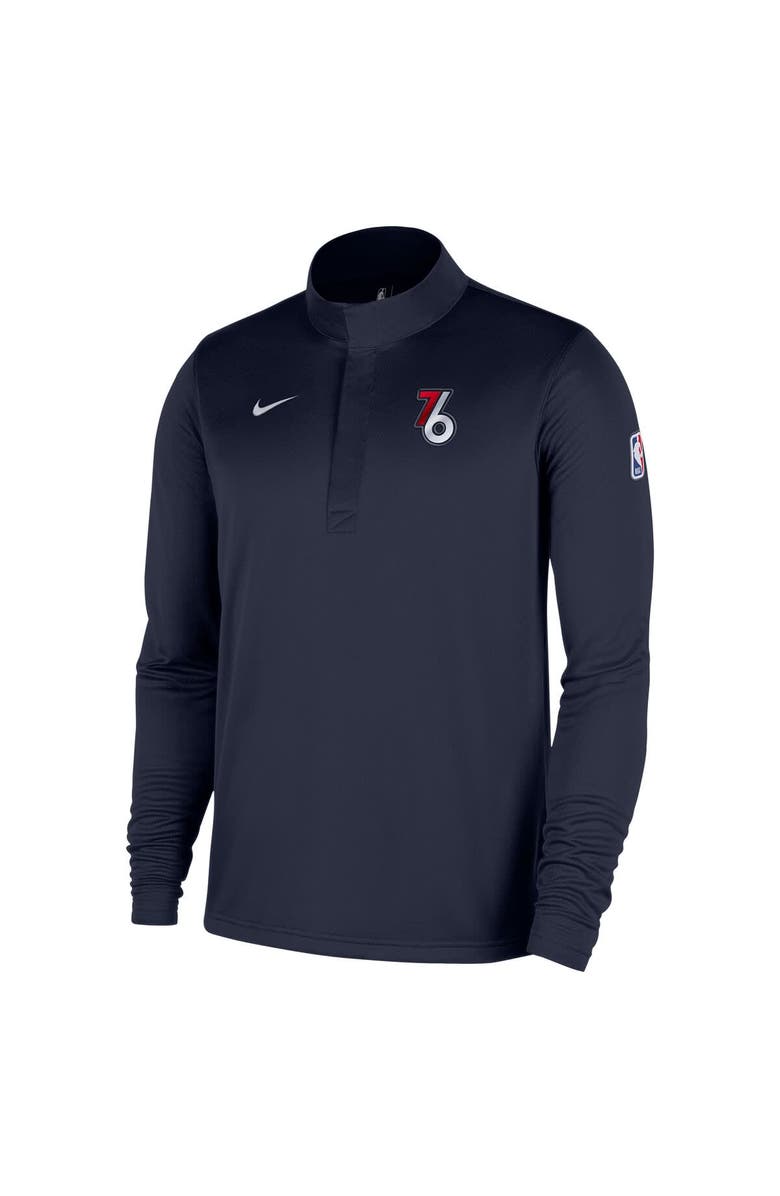 Nike Men's Nike  Navy Philadelphia 76ers 2025/26 City Edition Remix Authentic Coaches Dri-FIT Half-Zip Pullover, Alternate, color, Navy