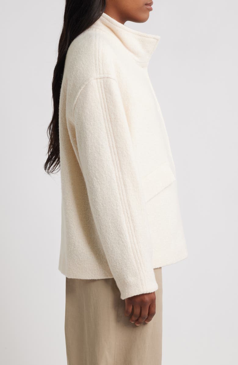 MANGO High Collar Wool Blend Jacket, Alternate, color, 