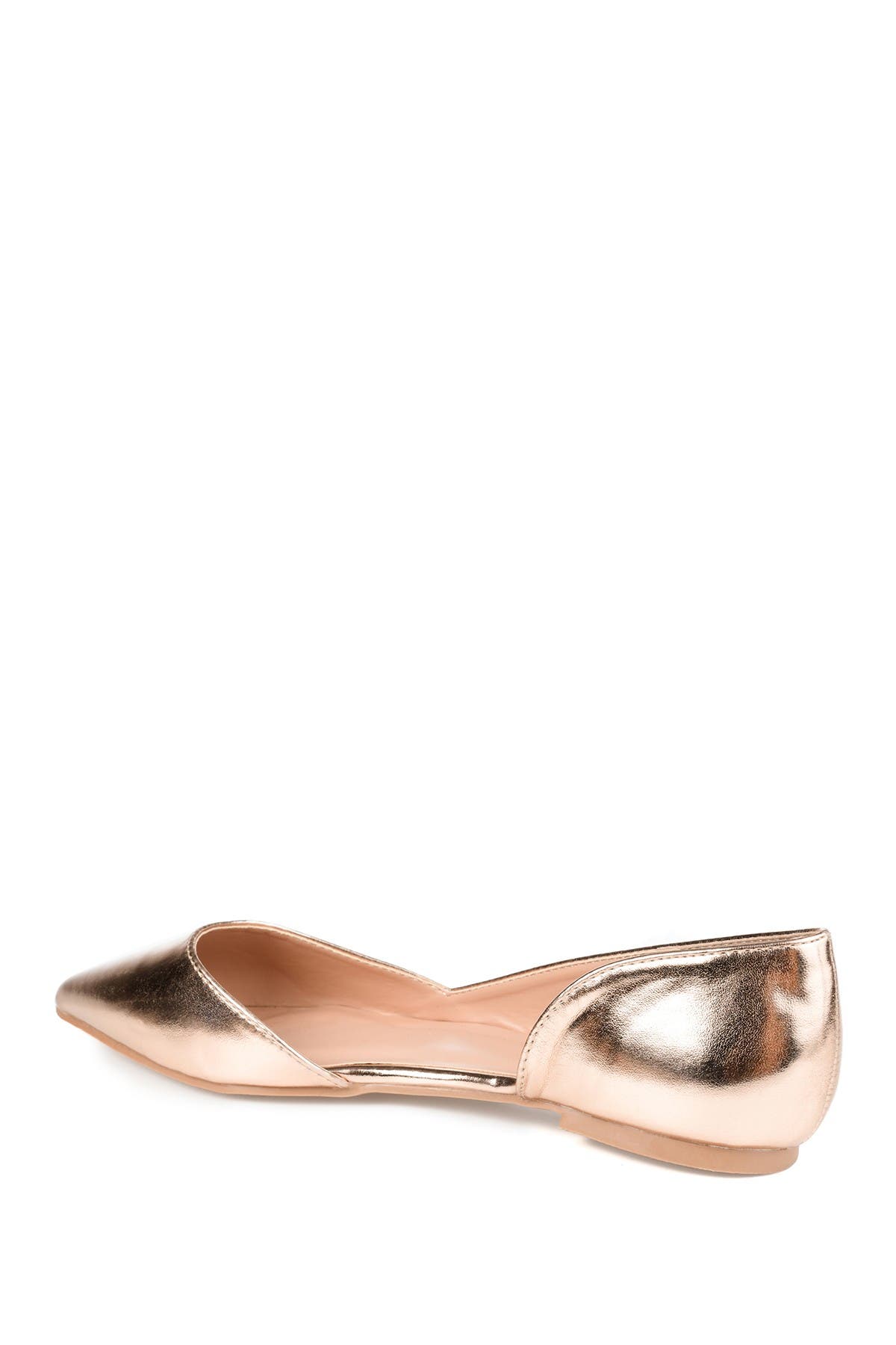Journee Collection JOURNEE Cortni d'Orsay Flat, Alternate, color, Rose Gold
