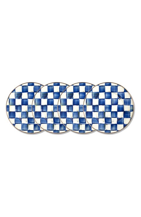 Royal Check Set of 4 Salad Plates
