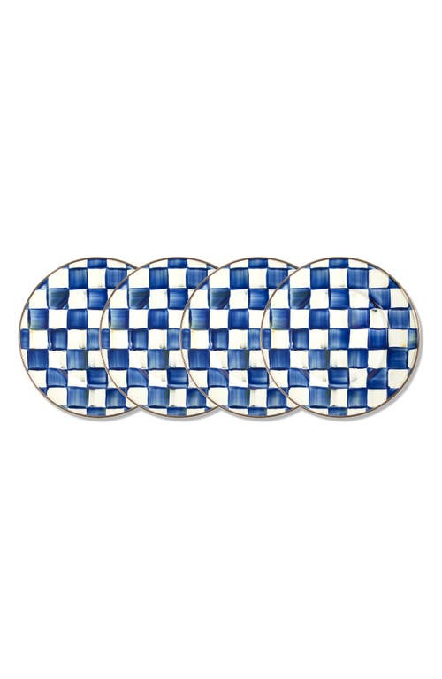 Mackenzie-childs Mackenzie Childs Royal Check Set Of 4 Dinner Plates