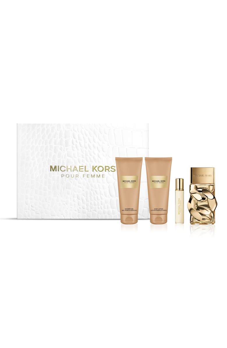Michael Kors Pour Femme Eau de Parfum Spray 4-Piece Gift Set $207 Value, Main, color, 