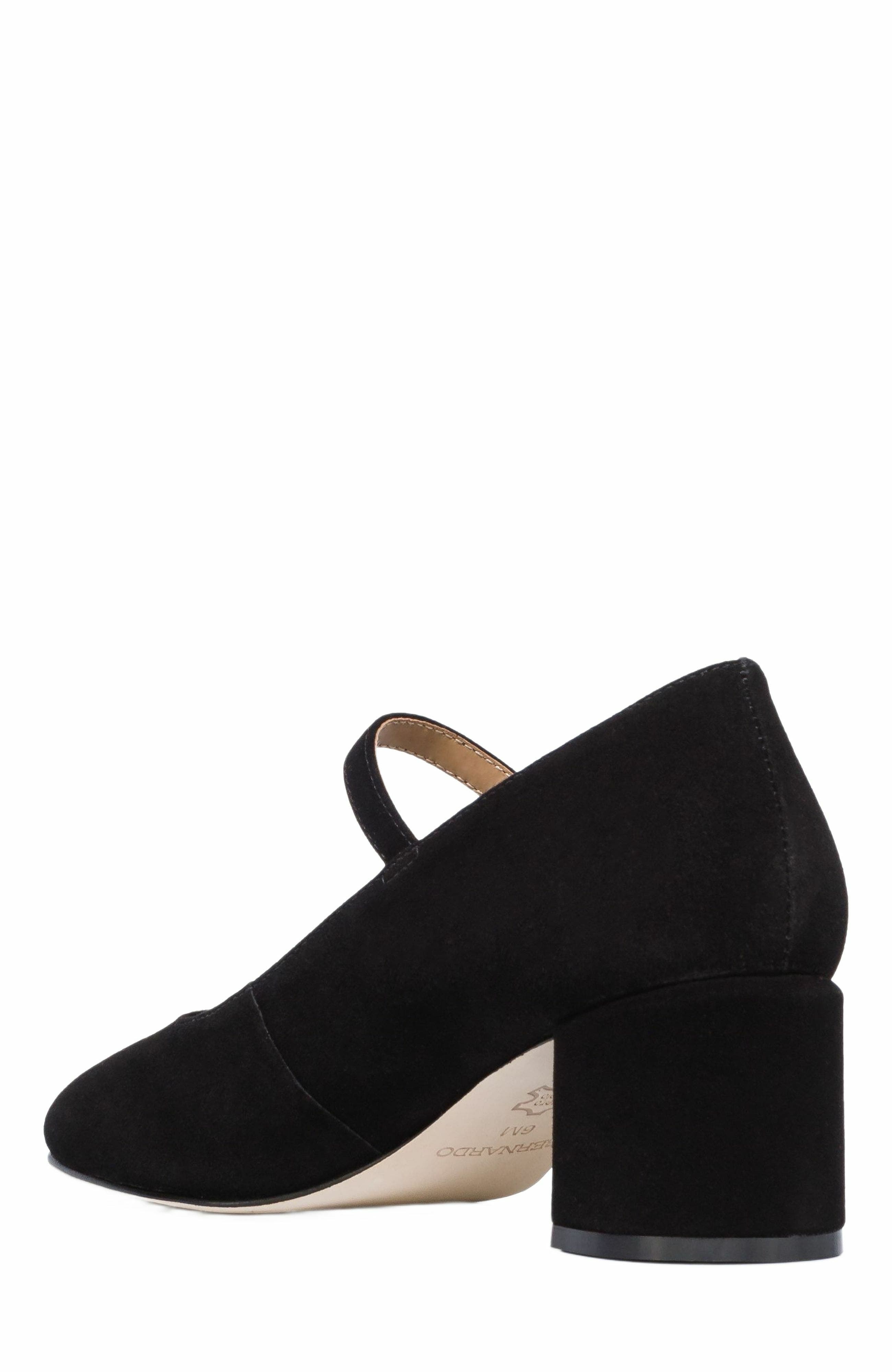 Bernardo Footwear Ancona Block Heel Mary Jane, Alternate, color, Black