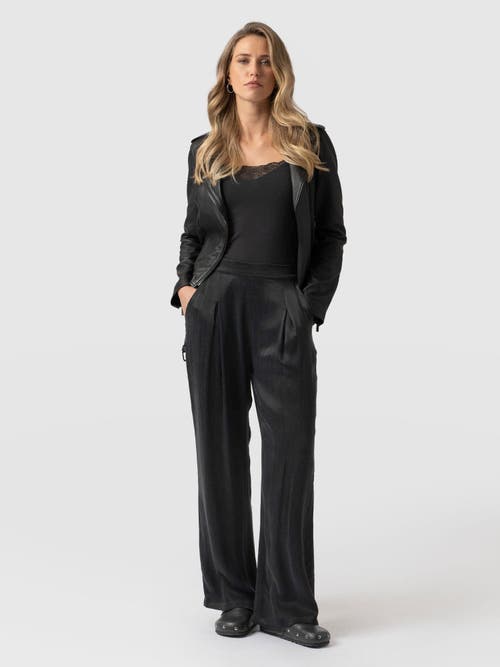Saint + Sofia Rowan Wide Leg Pant In Black