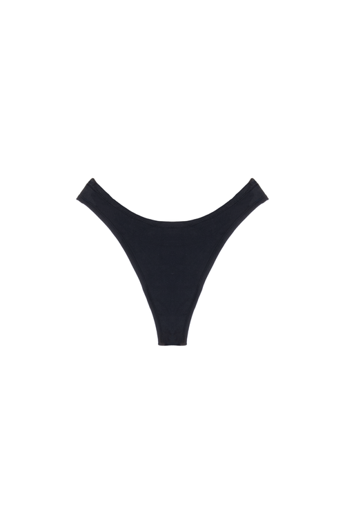Cheeky Cherry Leakproof Everyday Liner Ultra Smooth Dipped Thong Ii In Black