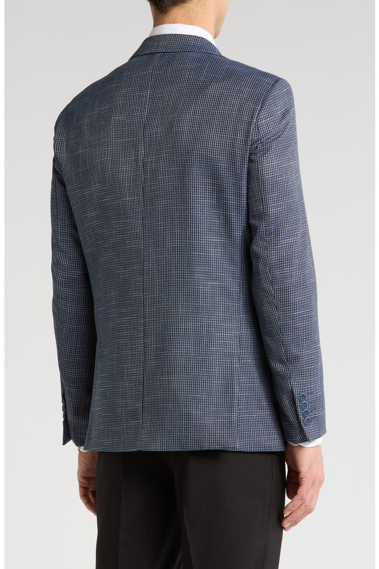 Slim Fit Houndstooth Blazer, Alternate, color, NAVY