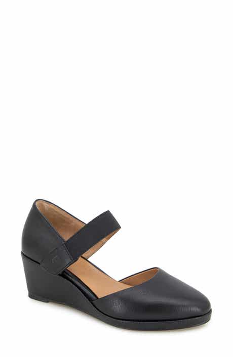Gentle Souls Oriana Ankle Strap Wedge Pump