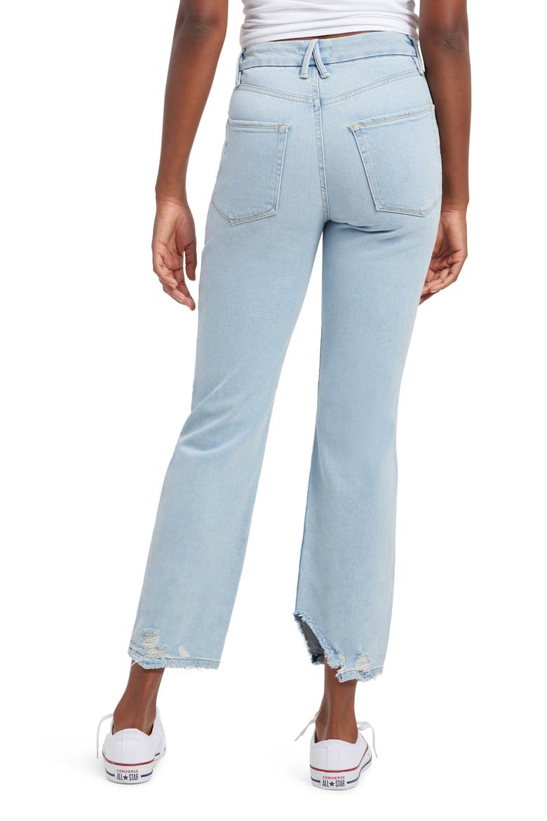 Good Boy Ripped High Waist Boyfriend Jeans, Alternate, color, INDIGO474