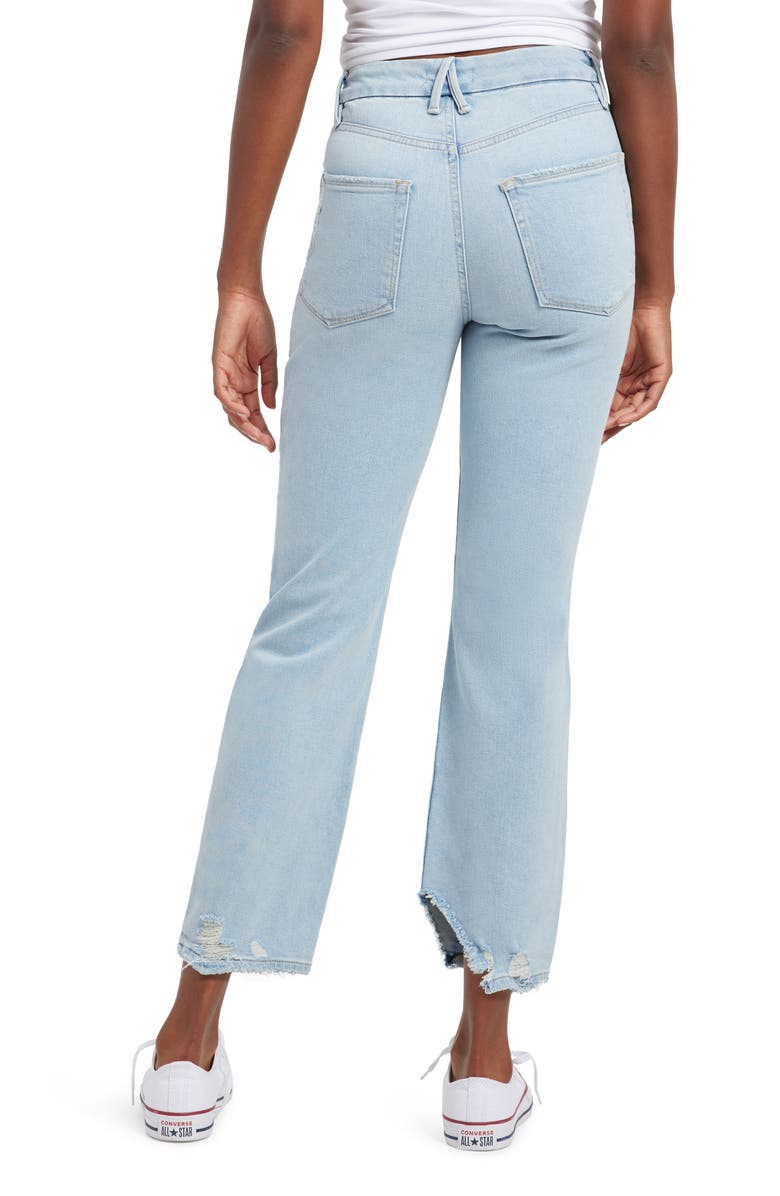 Good American Good Boy Ripped High Waist Boyfriend Jeans, Alternate, color,