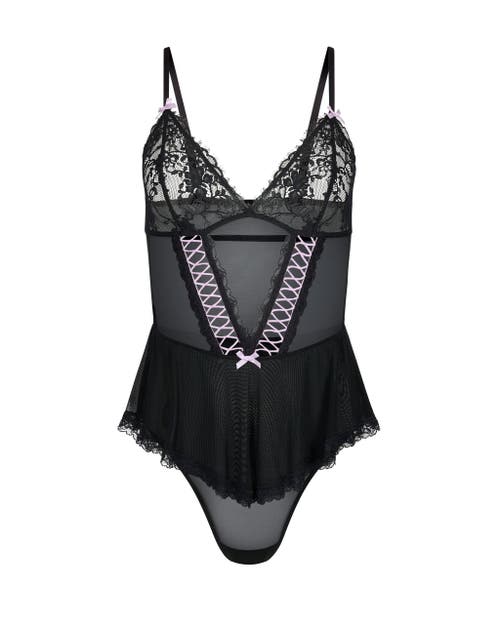 Shop Adore Me Eleanor Bodysuit Lingerie In Black