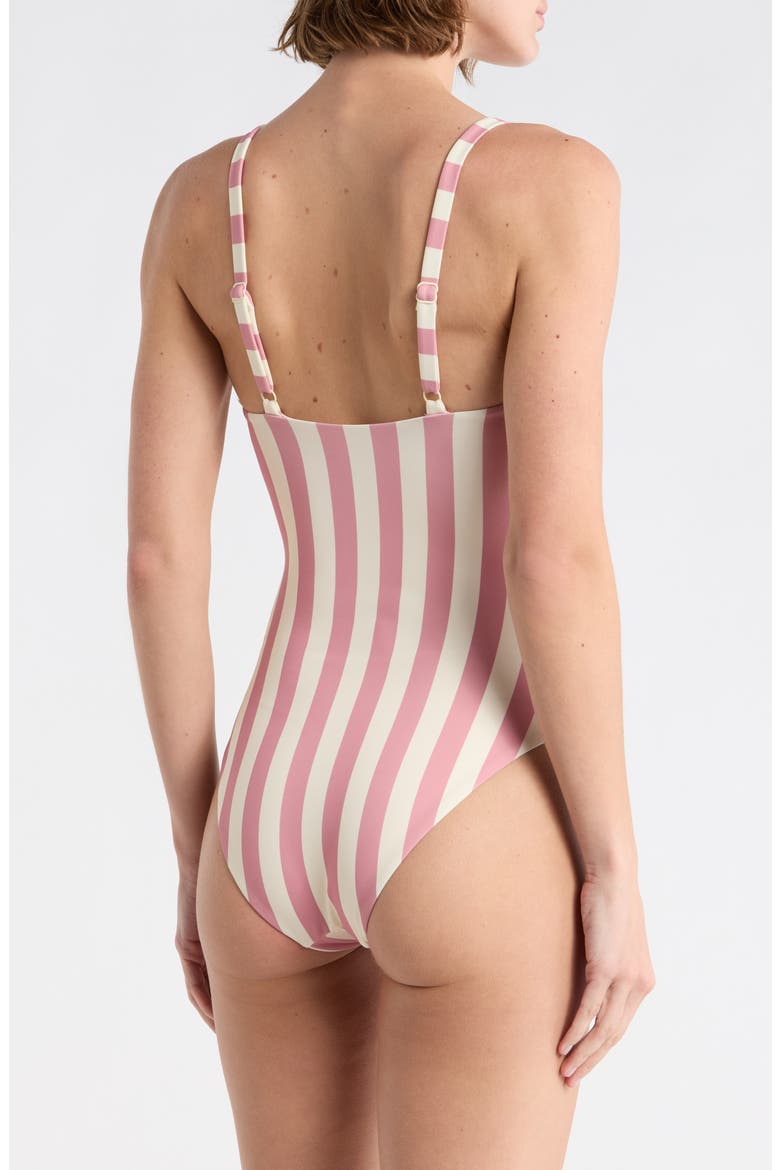 Marilyn Underwire Ruffle One-Piece Swimsuit, Alternate, color, ROSE/ VANILLA