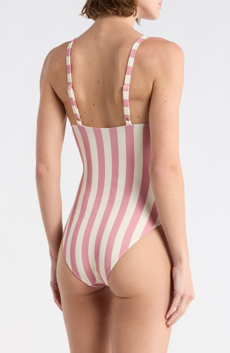 Onia Marilyn Underwire Ruffle One-Piece Swimsuit, Alternate, color, Rose/ Vanilla