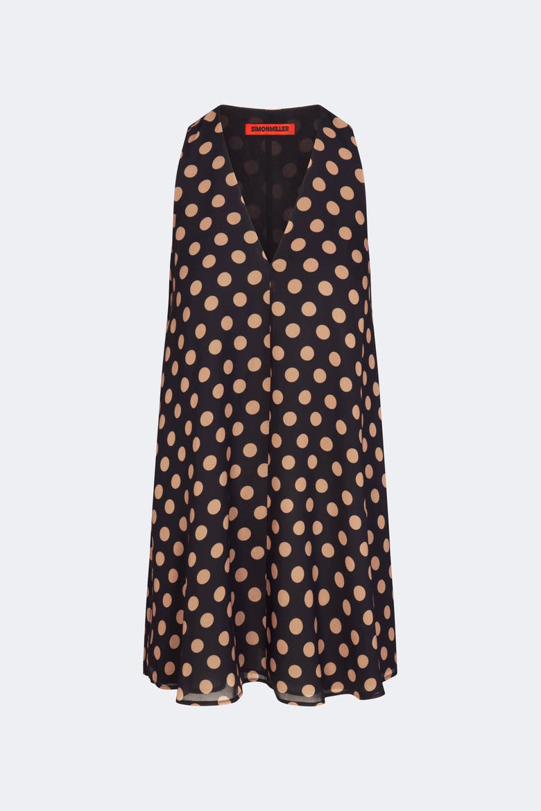 Gia Chiffon Mini Dress, Alternate, color, brown