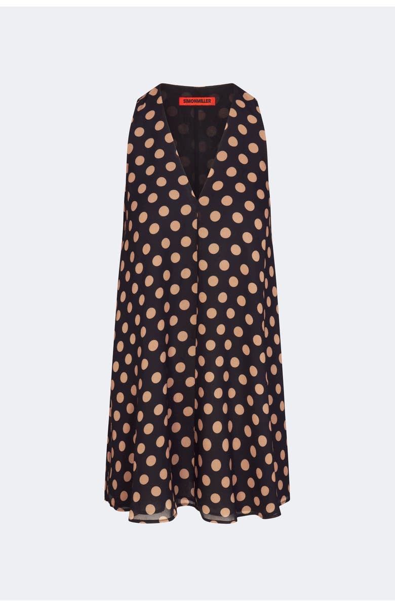 SIMONMILLER Gia Chiffon Mini Dress, Main, color, Brown