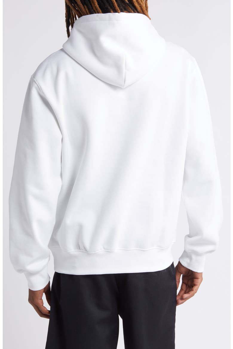 Logo Embroidered Hoodie, Alternate, color, WHITE BLACK