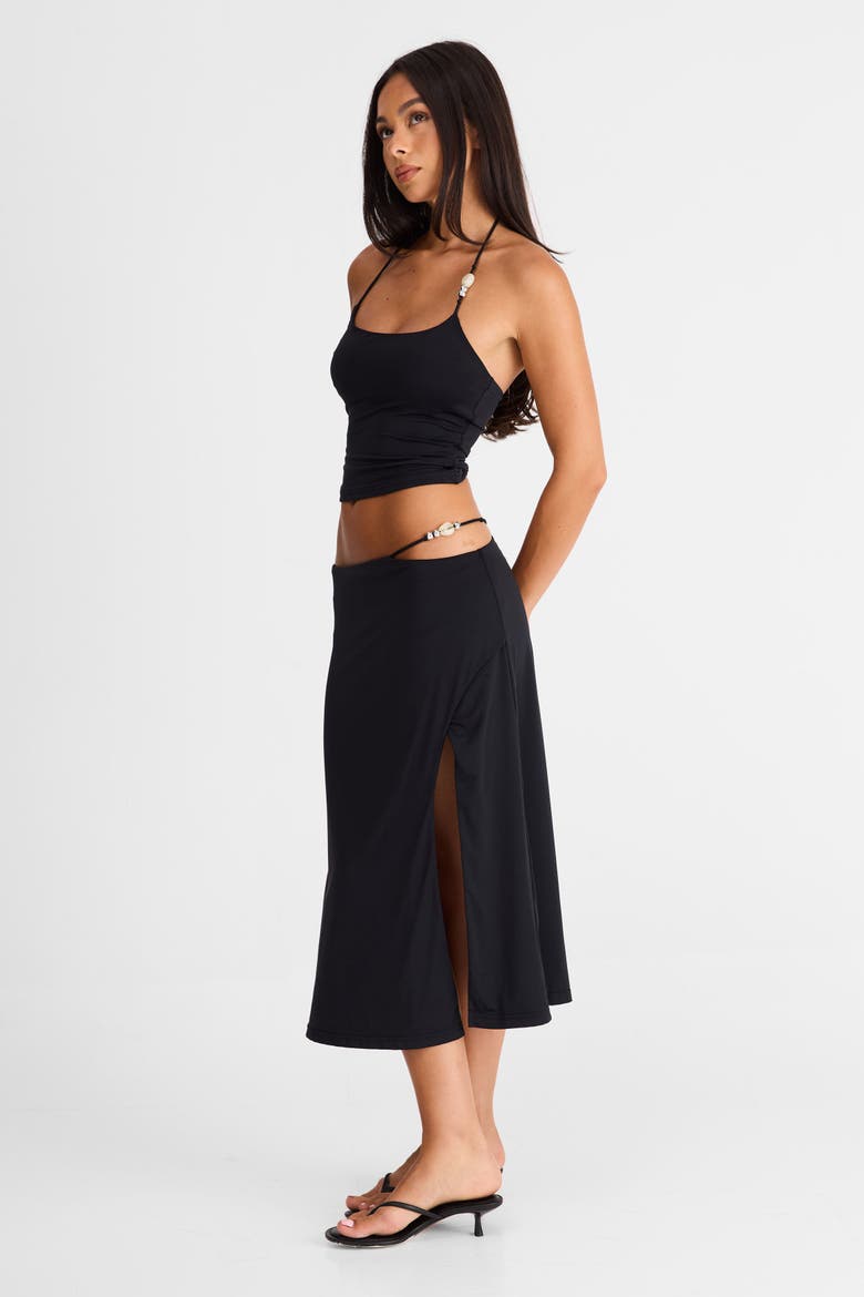 Hazel Midi Skirt, Alternate, color, Black