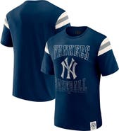 Darius Rucker Collection by Fanatics Men's Darius Rucker Collection by Fanatics Navy New York Yankees Distressed Sleeve Stripe T-Shirt