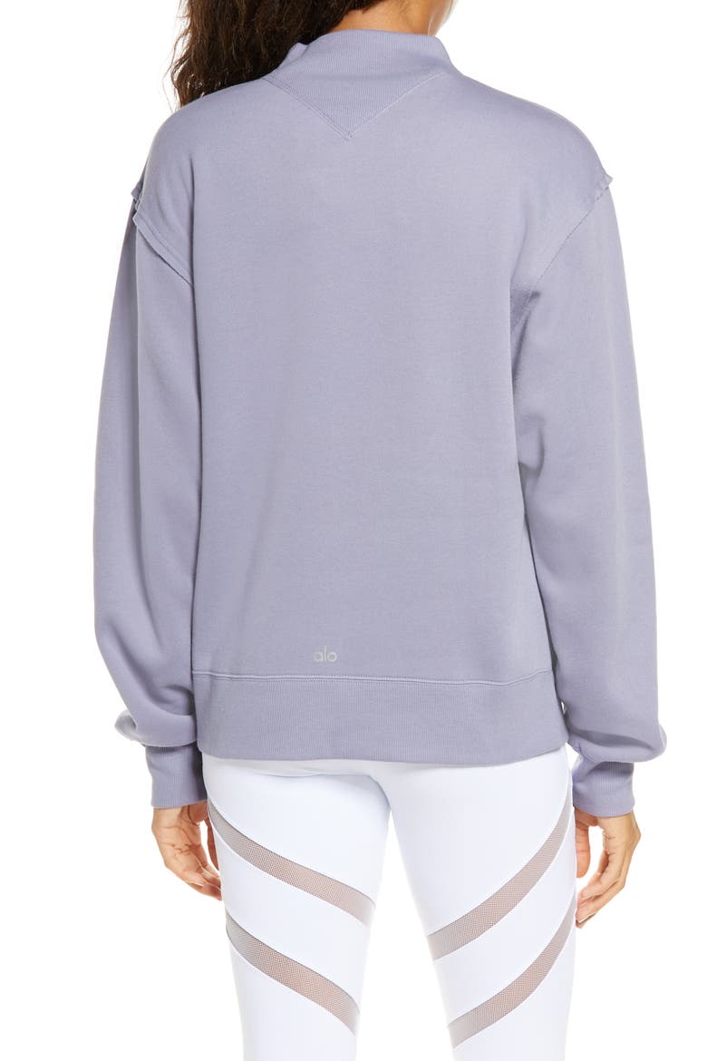 Freestyle Mock Neck Sweatshirt, Alternate, color, BLUE MOON