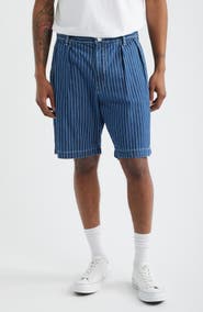 Service Works Part Timer Pinstripe Denim Shorts