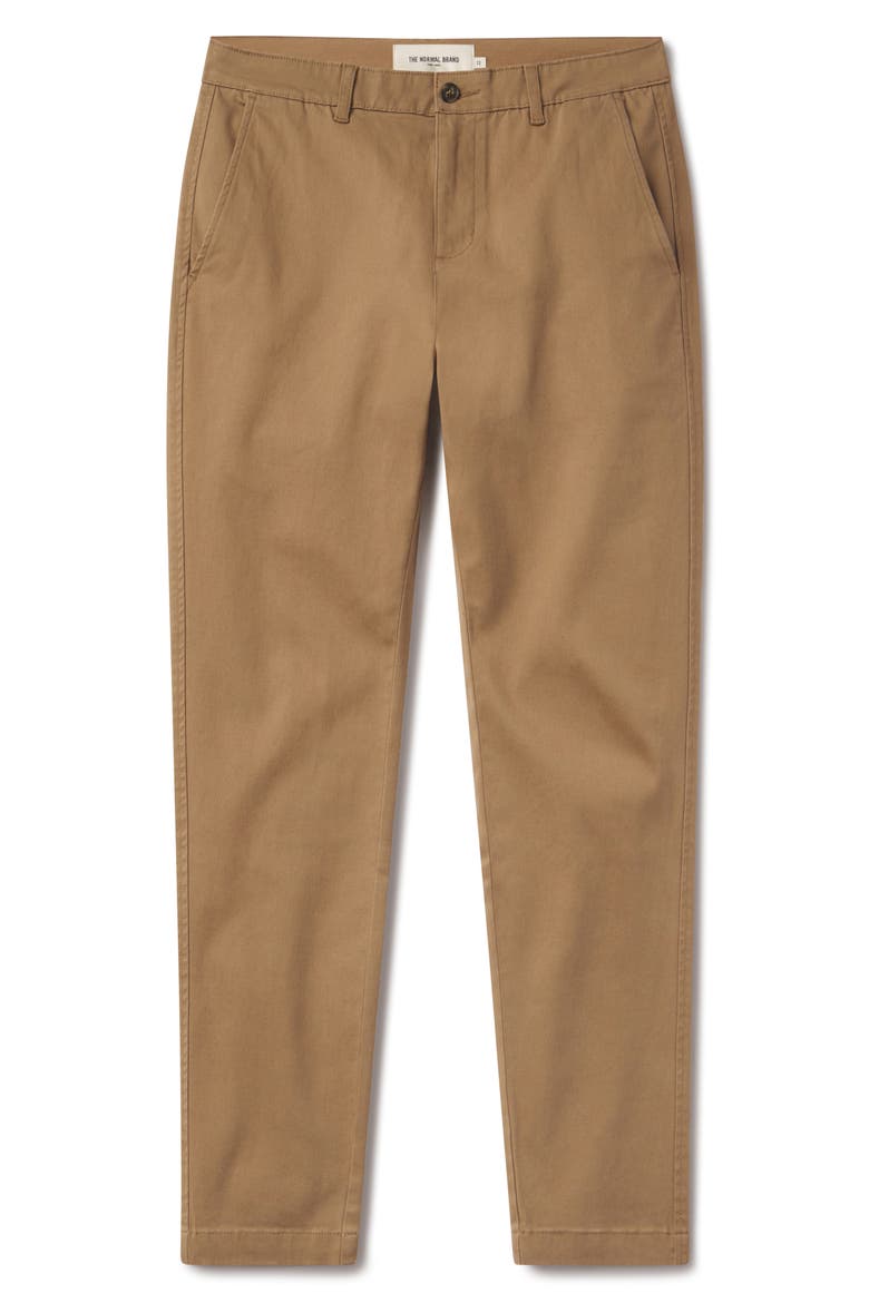 Stretch Straight Leg Chino Pants, Alternate, color, RUSSET