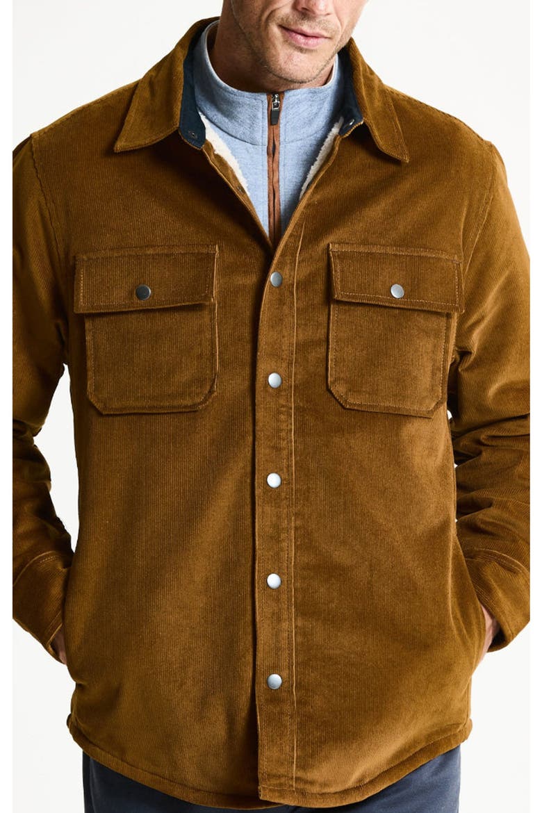 Lined Corduroy Overshirt, Alternate, color, KHAKI