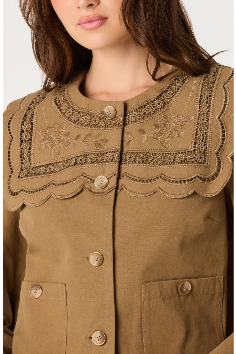 Cleo Cotton Canvas Jacket, Alternate, color, NUTMEG