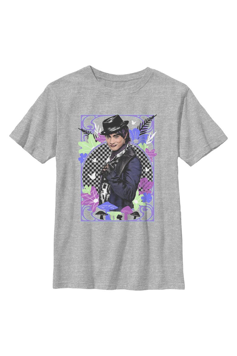 Boy's Descendants Wicked Wonderland Max Framed Portrait  Graphic T-Shirt, Main, color, Sport Grey