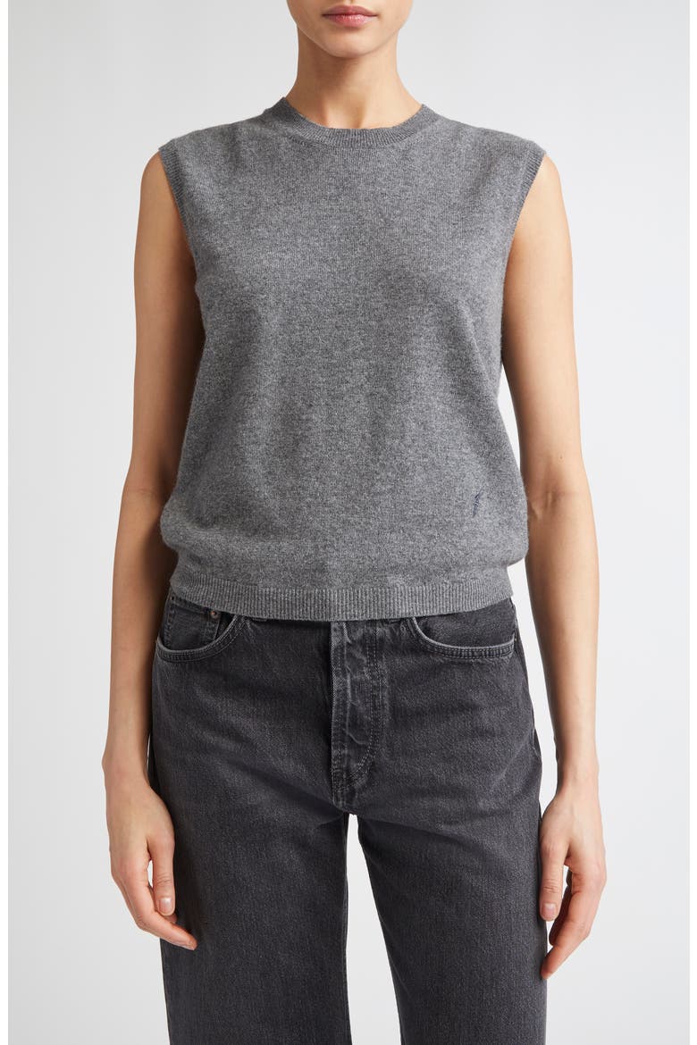 Cashmere Blend Sweater Vest, Main, color, GRIGIO MELANGE