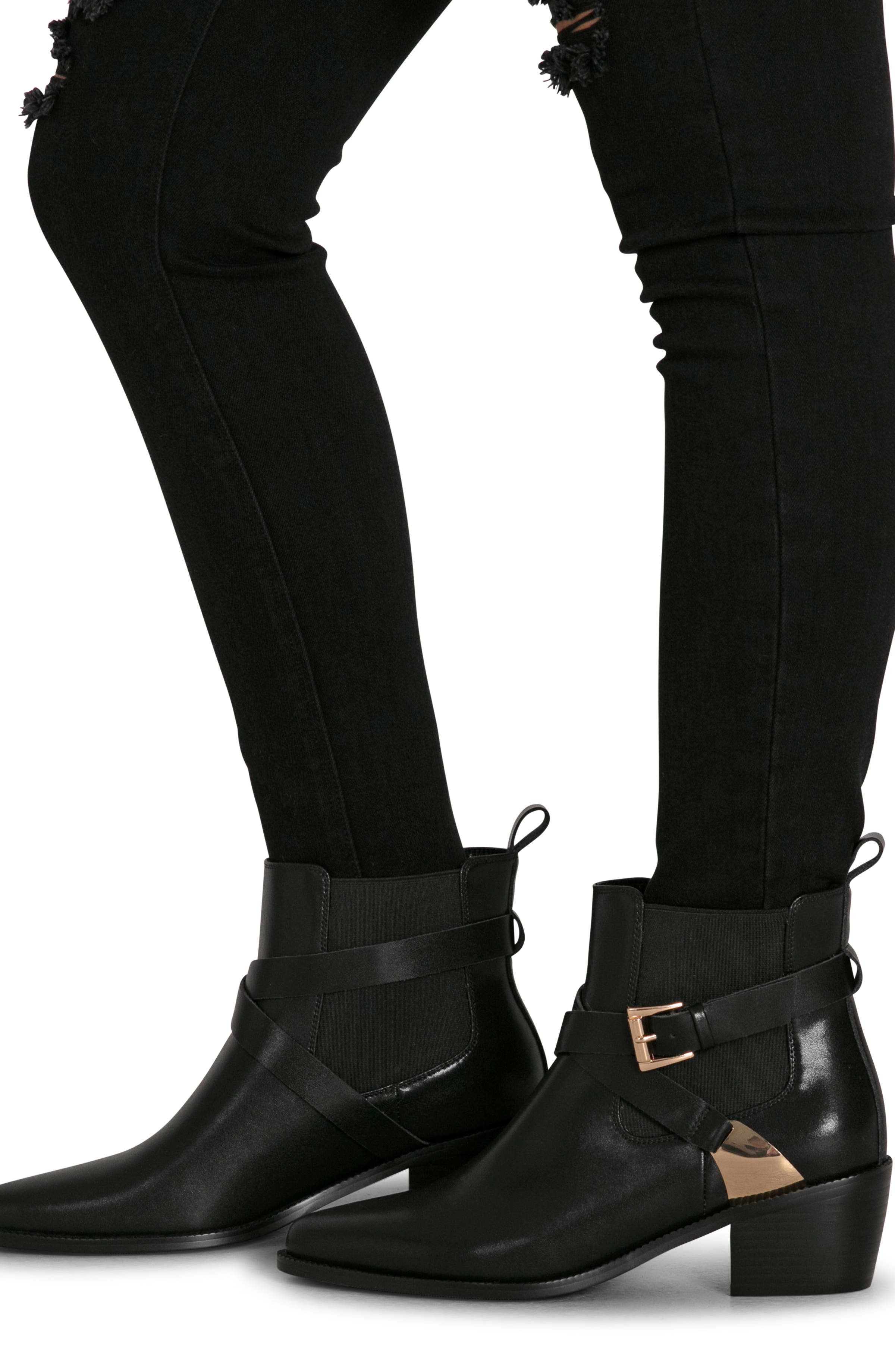 Belle & Bloom Full Moon Ankle Boot, Alternate, color, Black