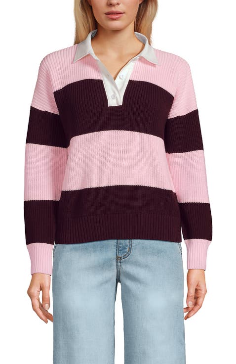 Drifter Rugby with Woven Collar Sweater