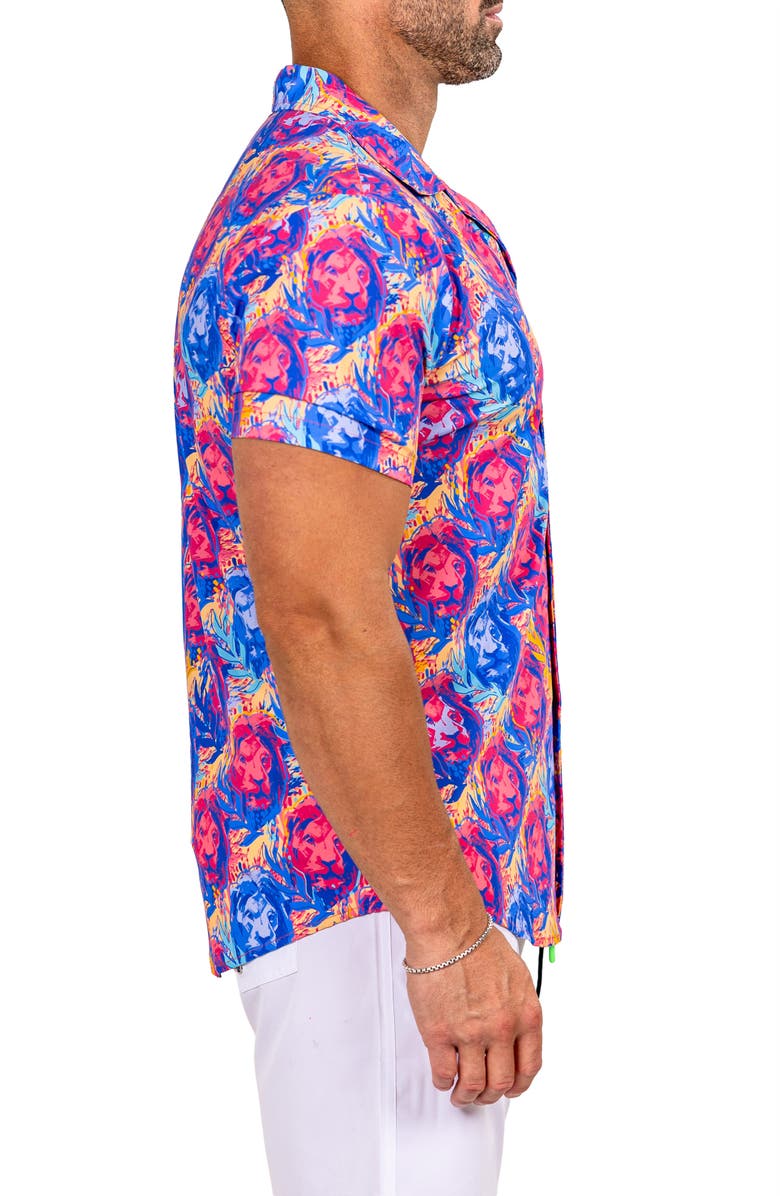 Maceoo Marthy Red Camp Shirt, Alternate, color, 