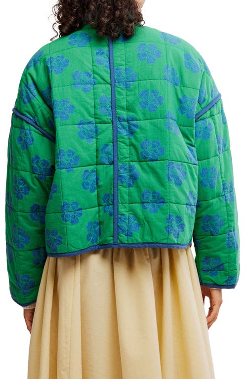 Shop Free People Chloe Print Jacket In Grass Combo