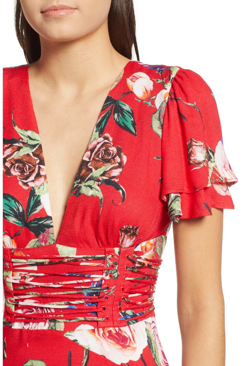 Tiered Ruffle Maxi Dress, Alternate, color, RED GARDEN