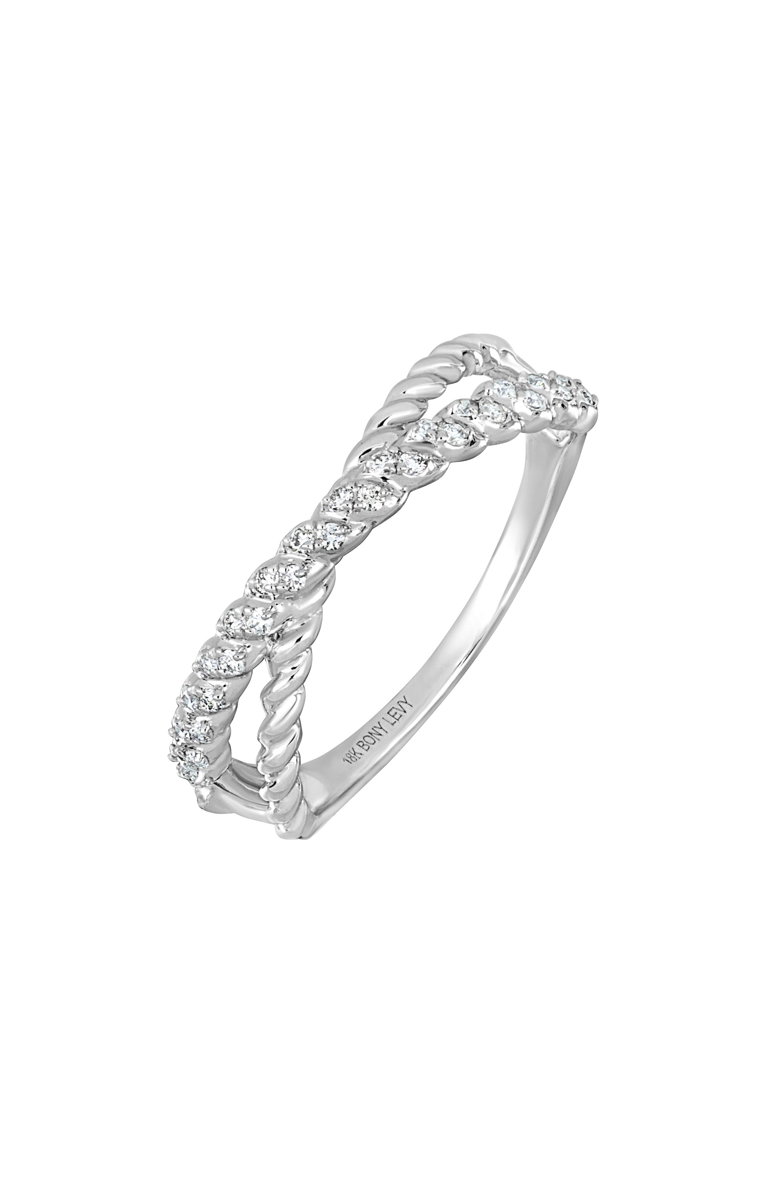 Bony Levy Mykonos Diamond Crossover Ring