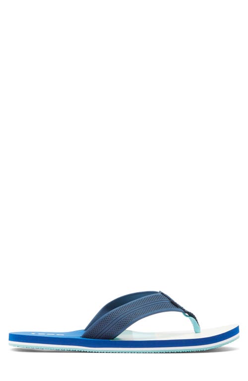 Izod Stripe Print Flip Flop Sandal In Navy/navy